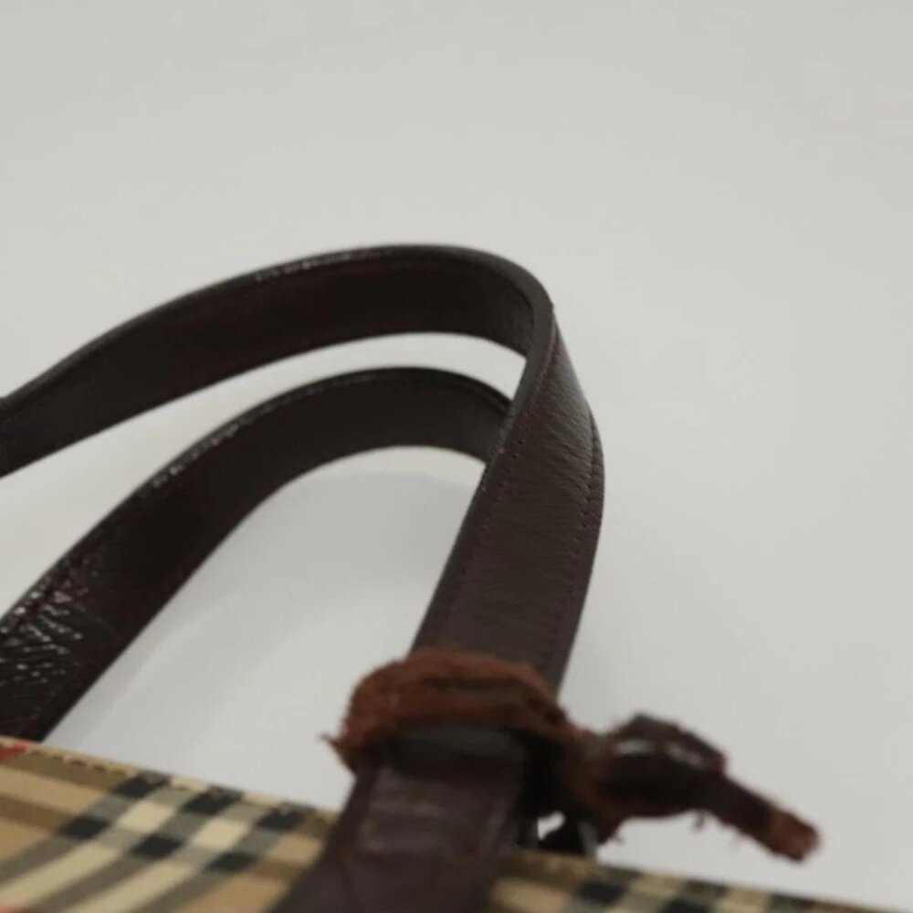 BURBERRY Nova Check Hand Bag Canvas Beige - Picture 12 of 15